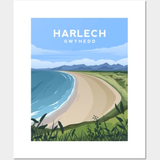 Harlech Beach, Gwynedd North Wales Posters and Art
